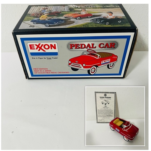 Exxon Pedal Car Bank Convertible 1996 1/6 Scale Die Cast First Edition New - Picture 1 of 7